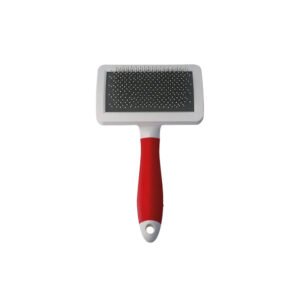 Emily Pets Plastic Paw Print Handle Stainless Steel Brush